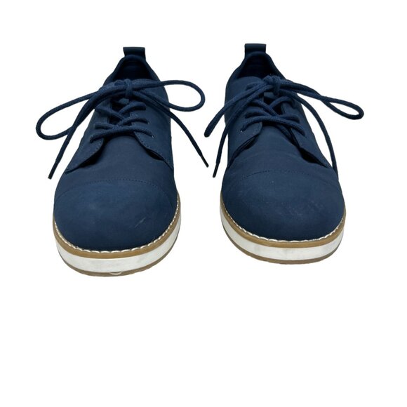 Zara Navy Lace Up Saddle Shoes Boys size 38 / 5 - Picture 3 of 7